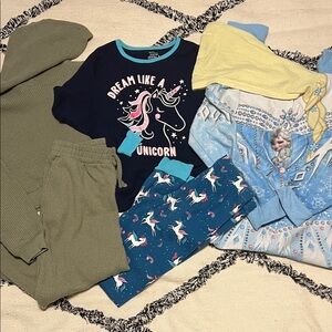 Girls Size 8 Pajamas and Loungewear Joggers Disney Olivia Kay & Member’s Mark